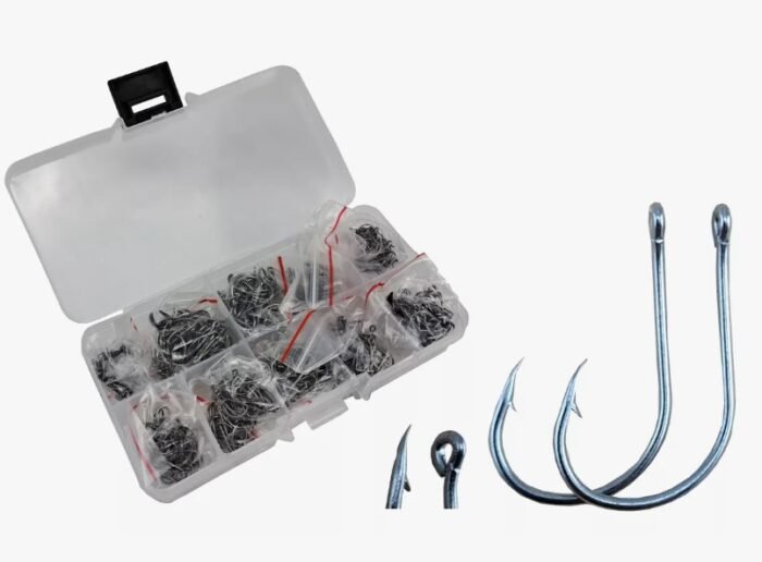 Kit Anzóis de Pesca + Girador com 200 Unidades + Caixa Organizadora - Cmik - Imagem 2