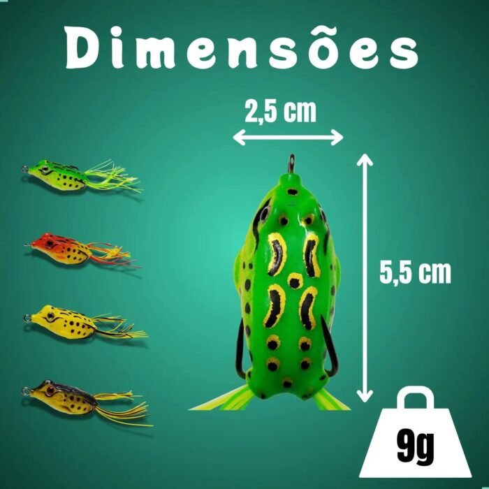 Isca Artificial Frog/Sapo 5,5cm - Cmik olhos 3D - Imagem 4