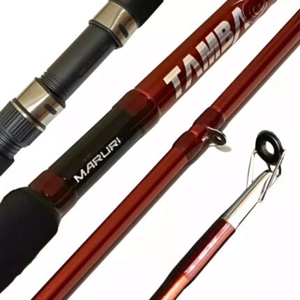 Vara Pesca Pesqueiro Tamba 1,80m / 2,10mts e 2,40mts 40-80lb Para Carretilha Maruri Cor Vermelho