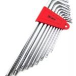 Kit Jogo Chaves Hexagonais Torx Longas Crv T10 - T50 9 Peças