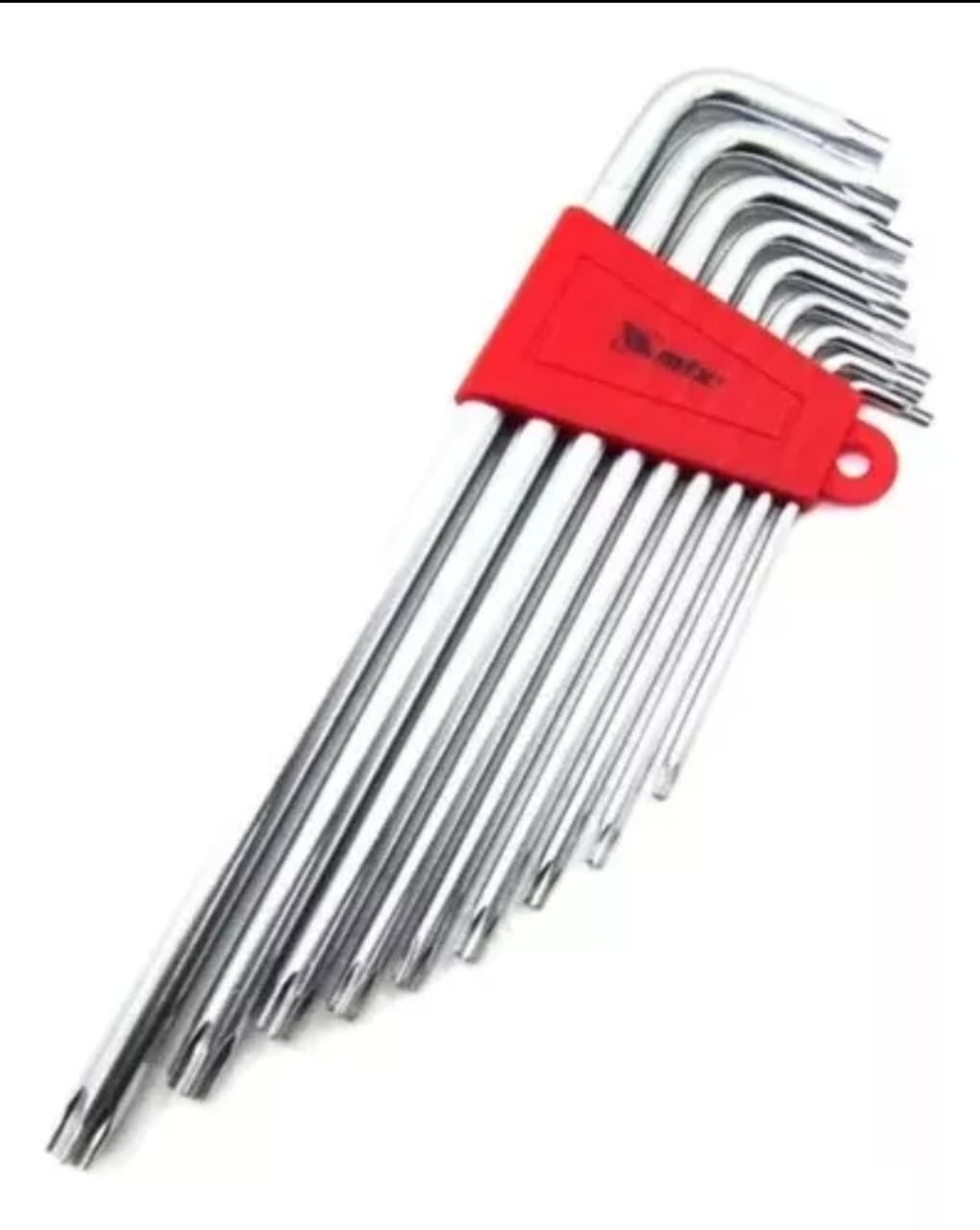 01-4.jpg Kit Jogo Chaves Hexagonais Torx Longas Crv T10 - T50 9 Peças - Imagem 1