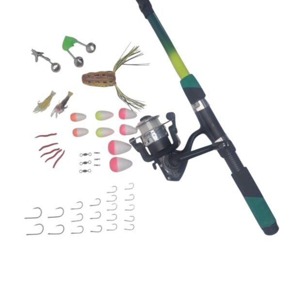 Kit de Pesca Completo 47 Itens – Pronto para Pescar em Qualquer Lugar + estojo.