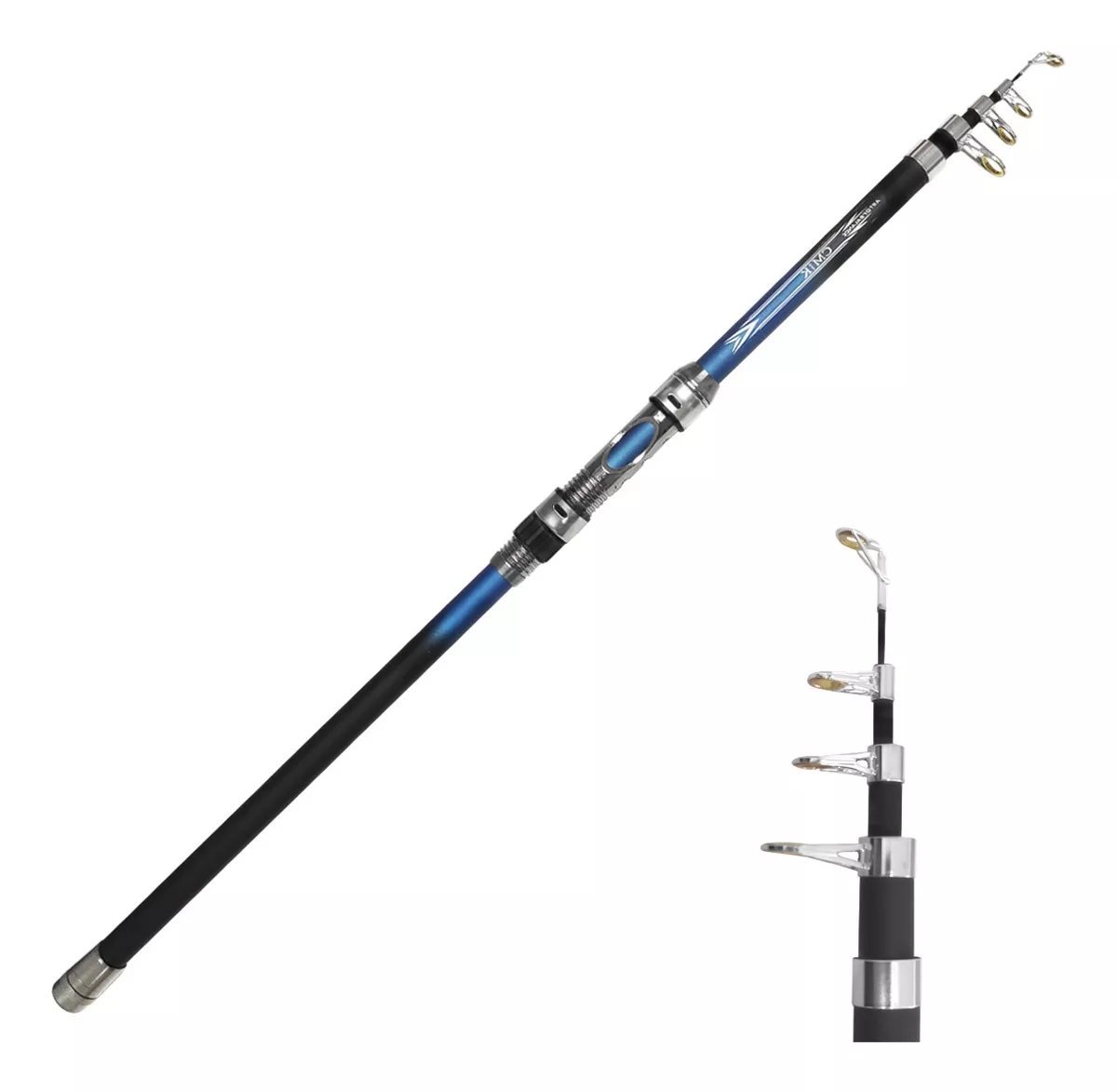 15381472423-tele-2.jpg Vara Telescopica Praia Costao 3,00 Metros Carbono 30-50 Lbs - Imagem 1